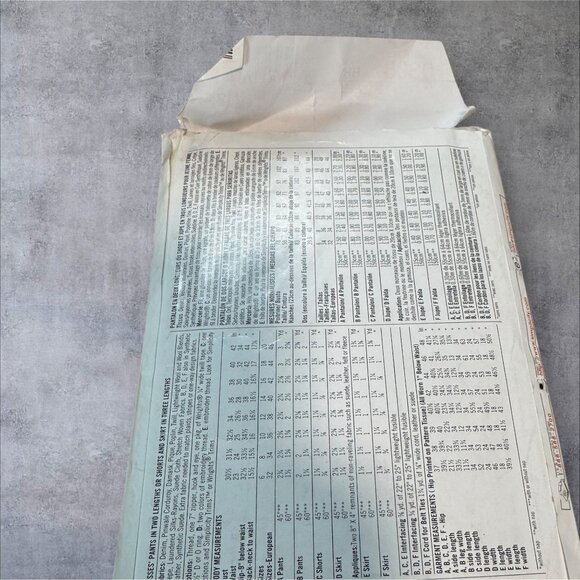 Simplicity 0605 Womens Easy-To-Sew Pants & Skirts Pattern Size 6-12 HH - Picture 3 of 3